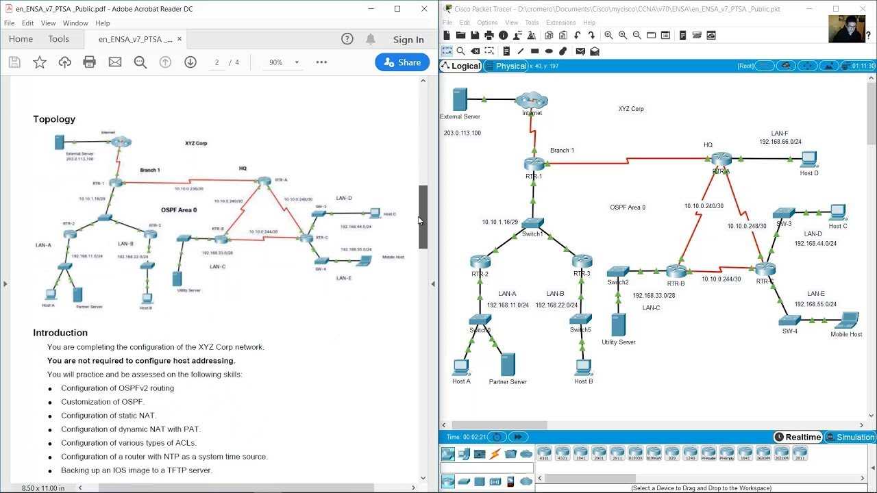 scan practice skills exam ospf pt