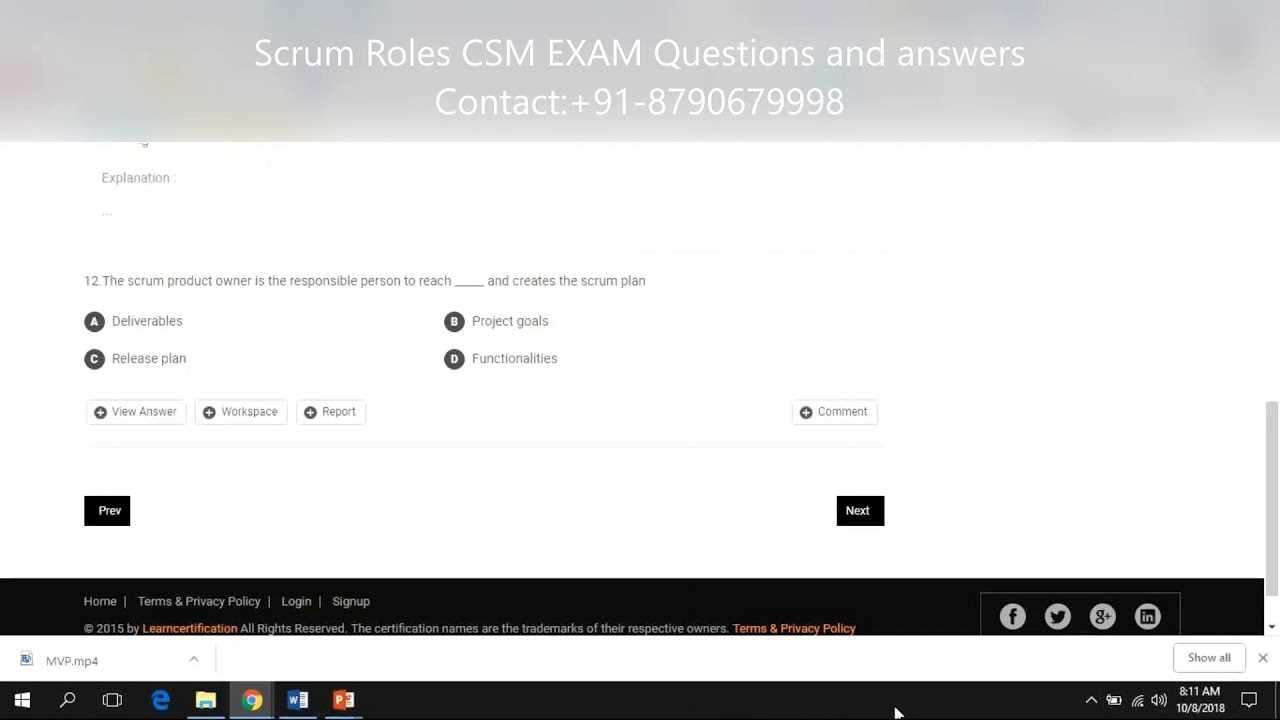 csm exam answers