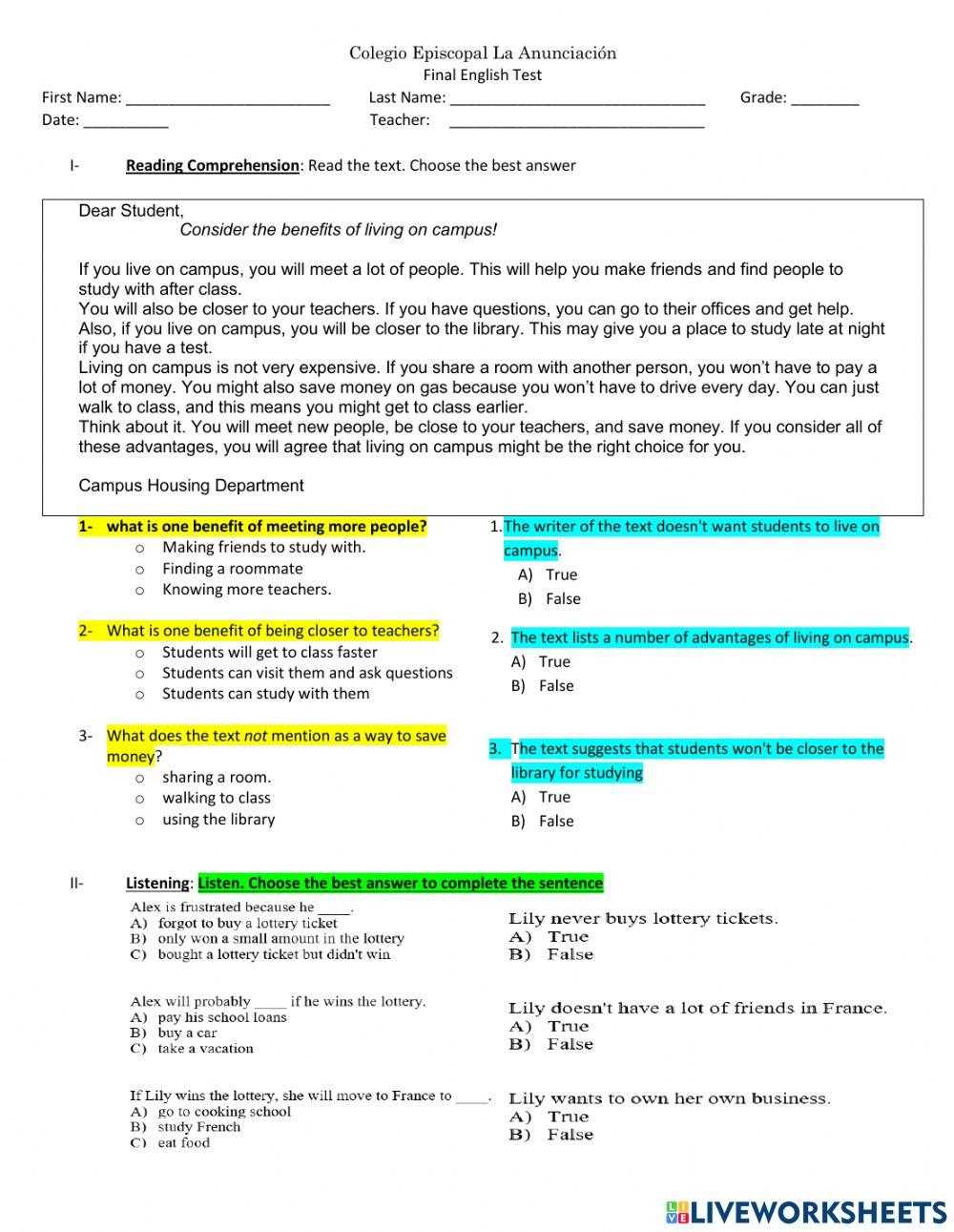 smart serve final exam answers