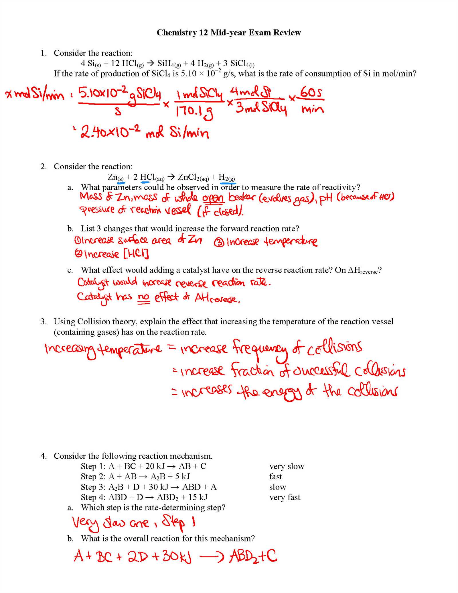 chemistry midterm exam answer key 2025