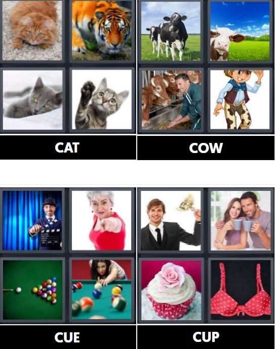 4 pics 1 word 3 letters answer list