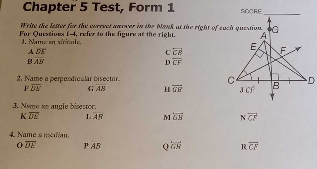 chapter 5 test form a answers