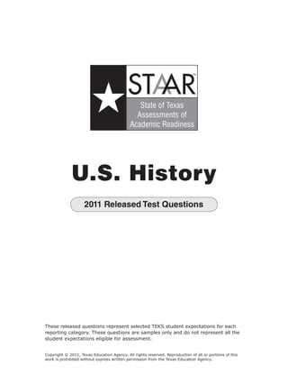 staar english 2 2011 release answers