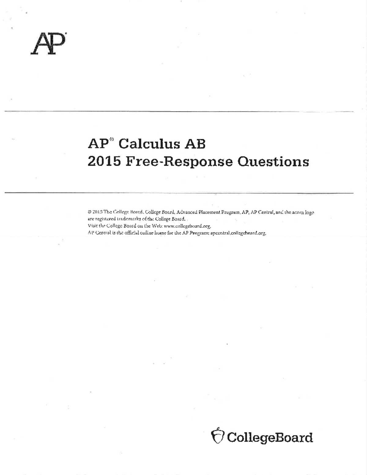 ap calc ab practice exam answers