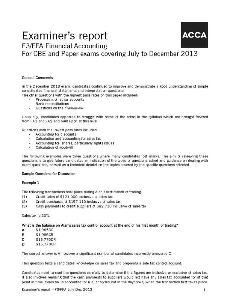 f3 exam questions and answers