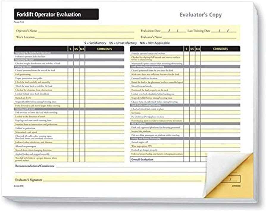 safe forklift operator exam answers