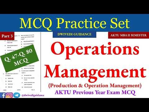 operations management mba exam questions and answers