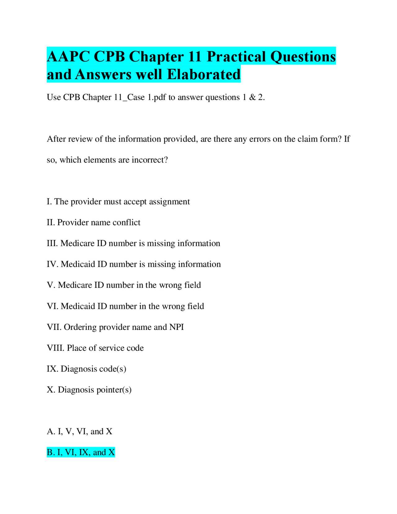 aapc chapter review exam answers