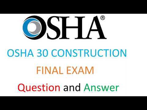 osha 30 hour general industry test answers