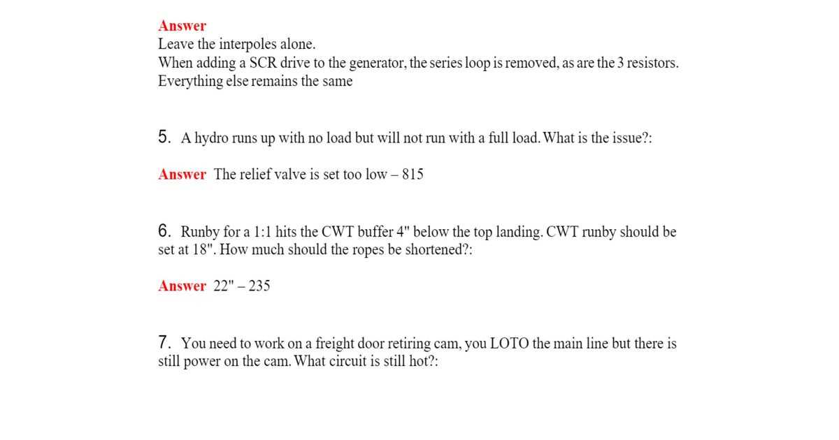 neiep mechanics exam answers