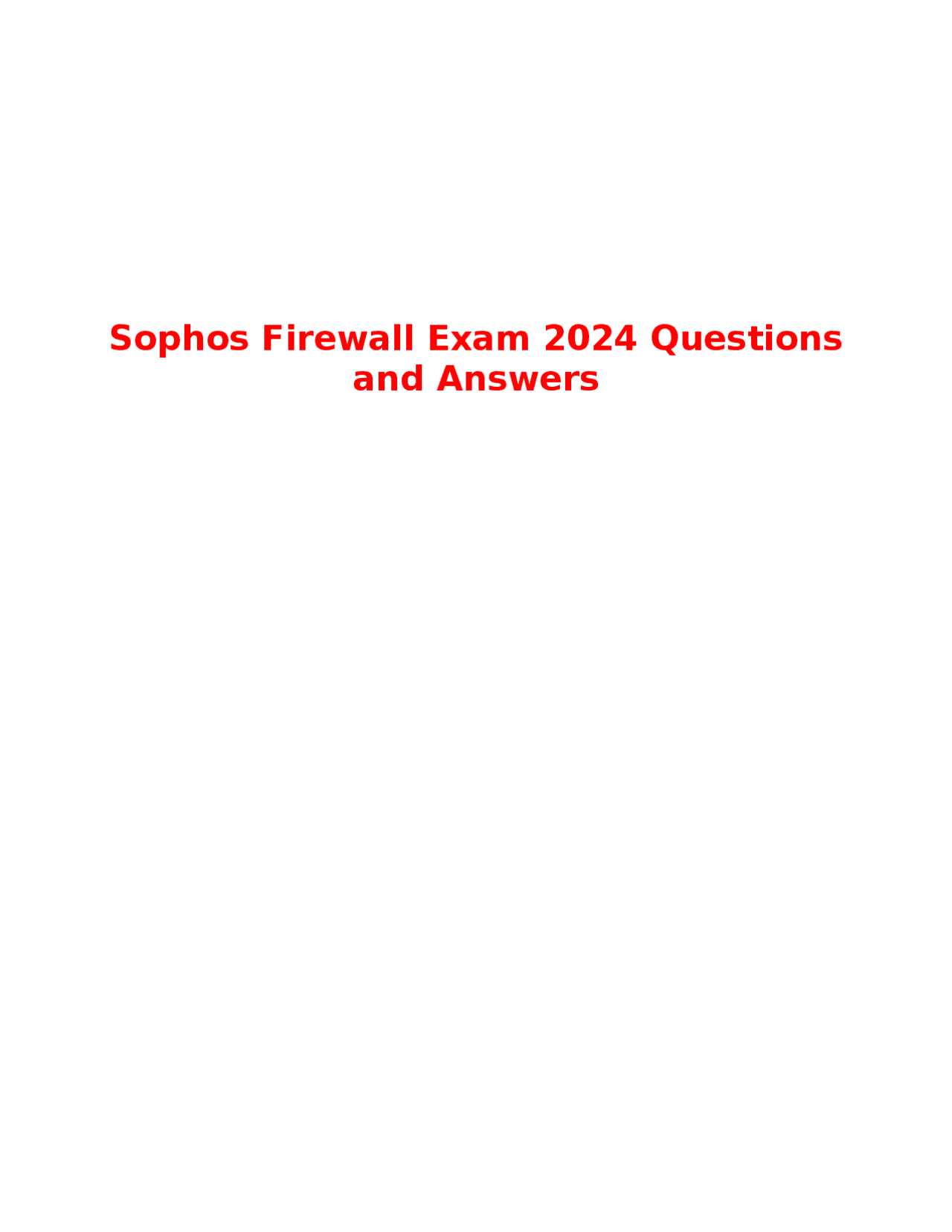 sophos engineer exam answers