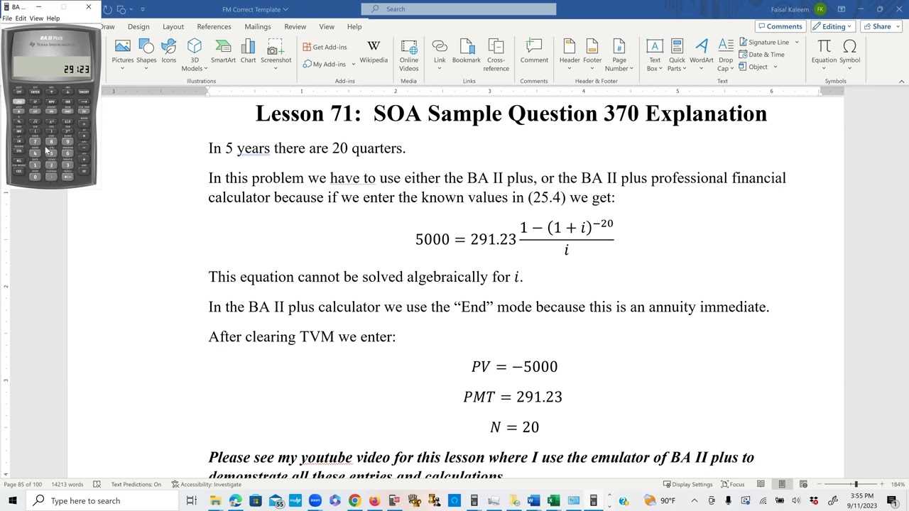 exam fm sample questions 2025