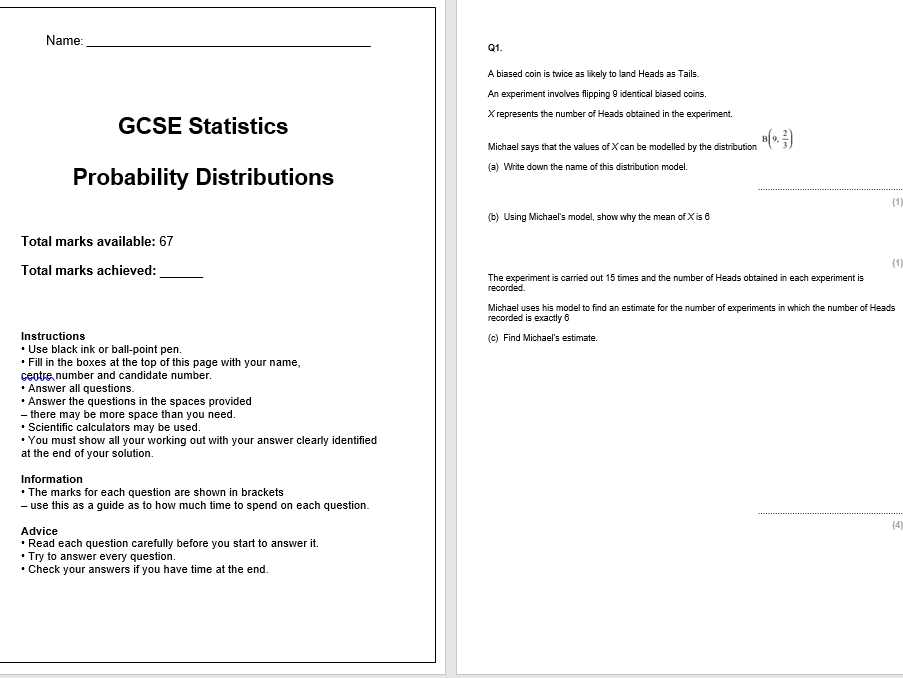 statistics and probability final exam with answers