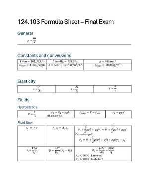 p exam formula sheet