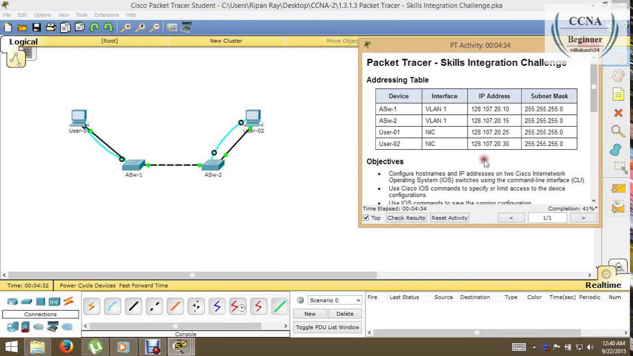 packet tracer 1.3.1.3 answers