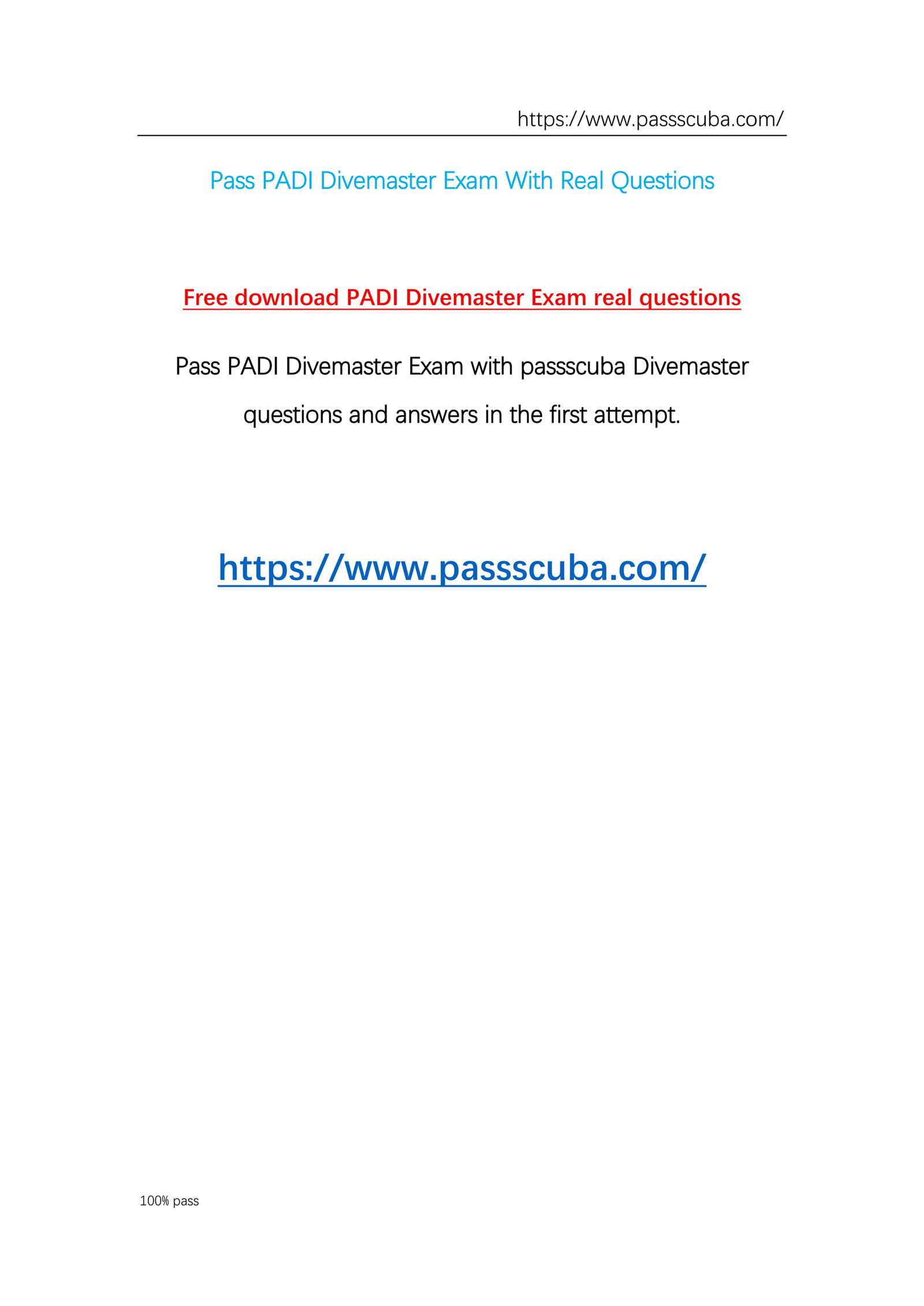 padi divemaster final exam part 1 answers