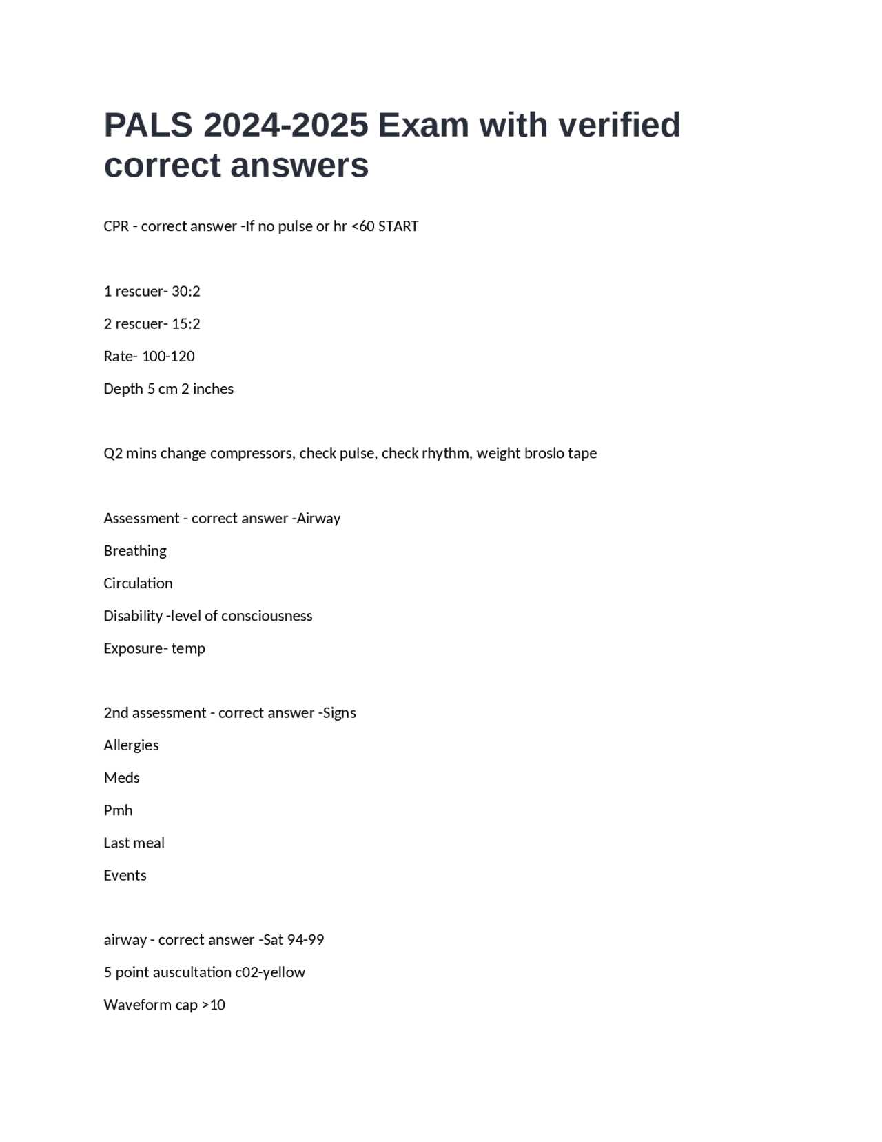 pals test answer key 2025