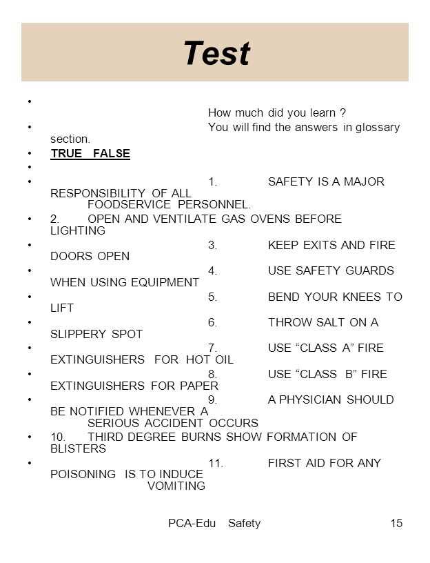 pca exam answers