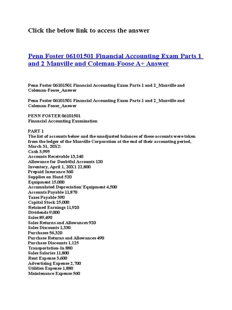 penn foster final exam answers