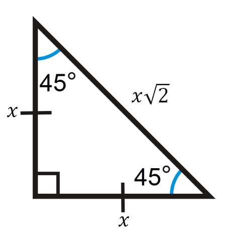 math 2 special right triangles answers