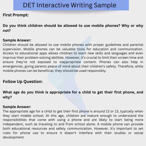 written exam sample questions answers