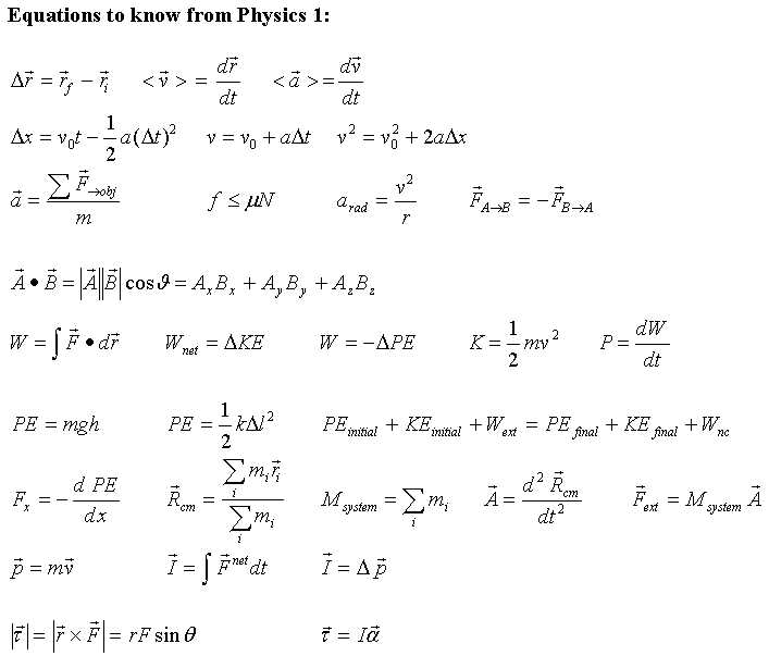 physics final exam answer key