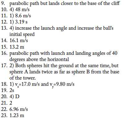 physics regents exam answers