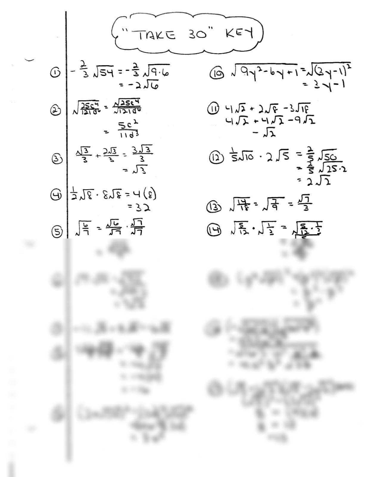 pizzazz worksheet answers