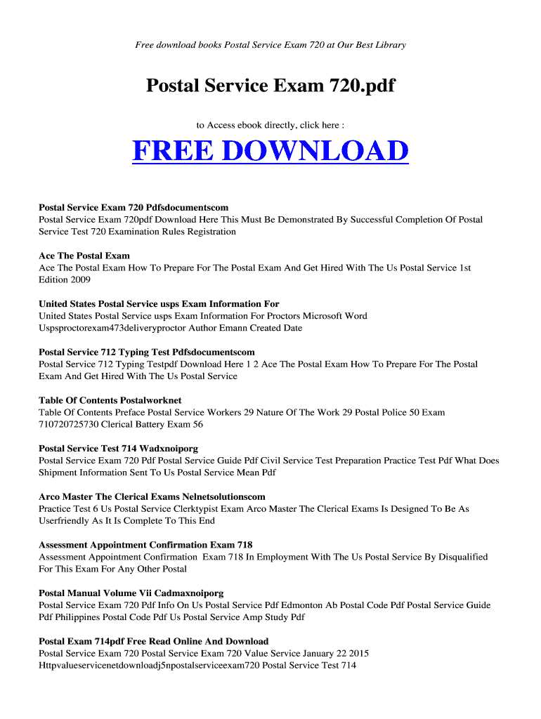 us post office practice exam