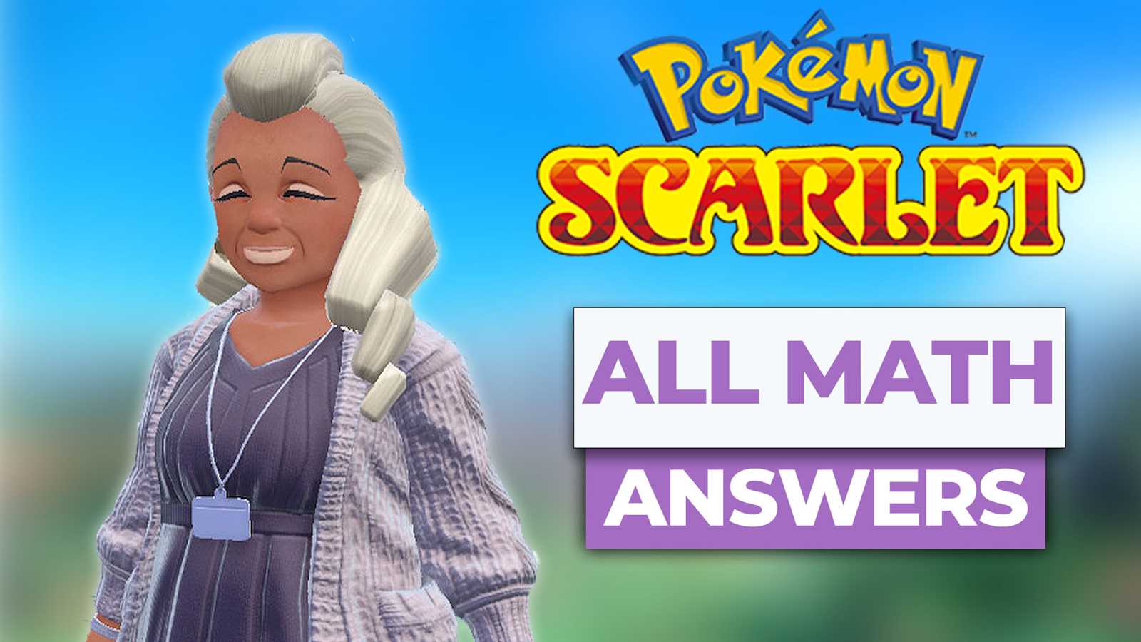 pokemon scarlet math exam answers