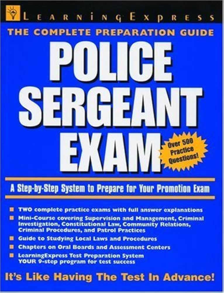 police sergeant exam sample questions