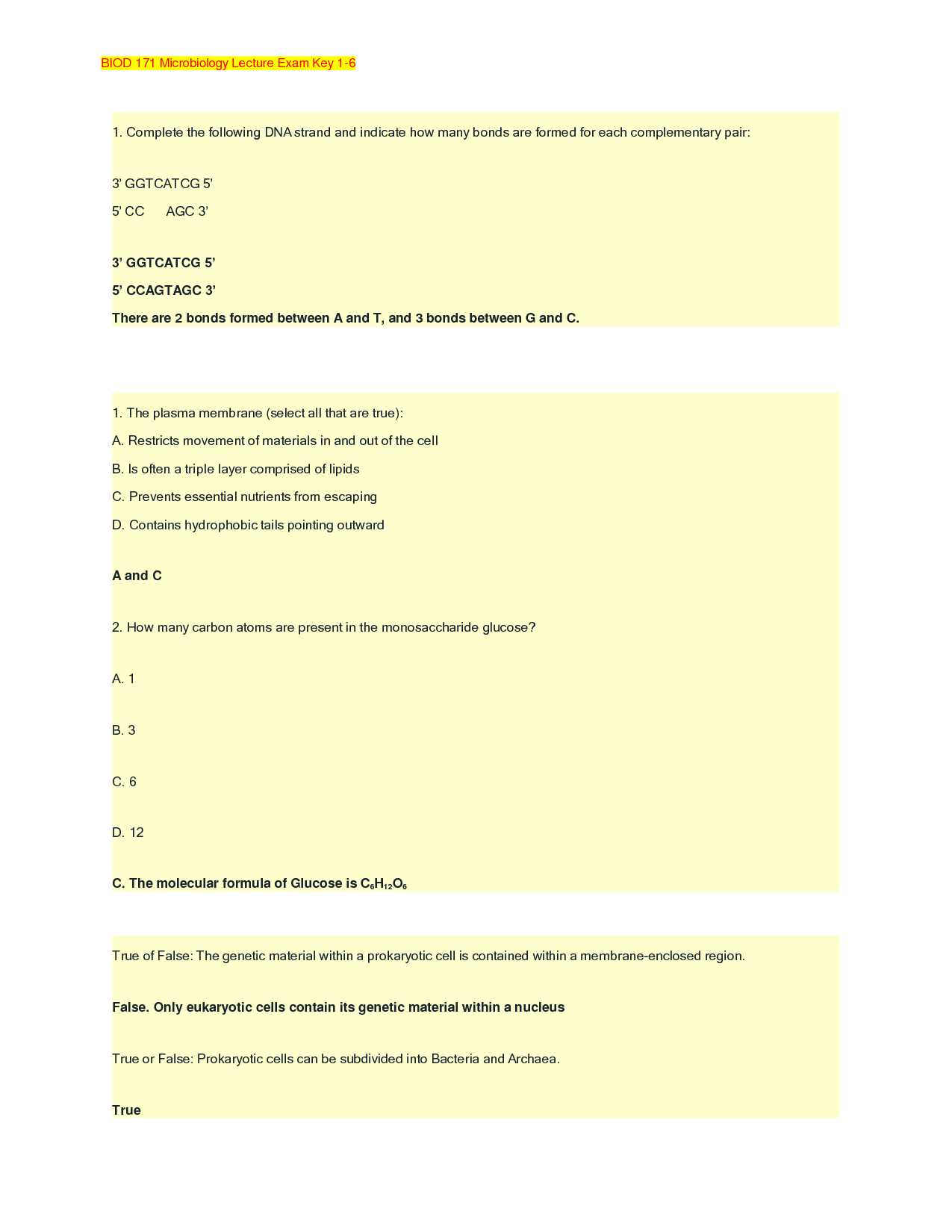 portage learning microbiology exam answers