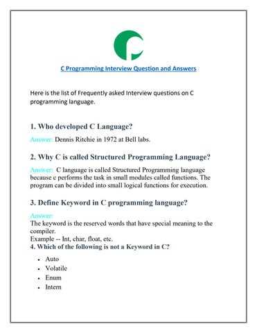 programming languages exam questions and answers