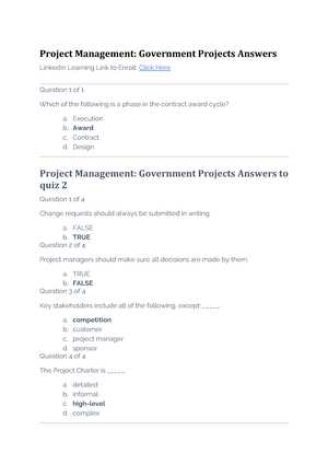 project management foundations communication linkedin exam answers