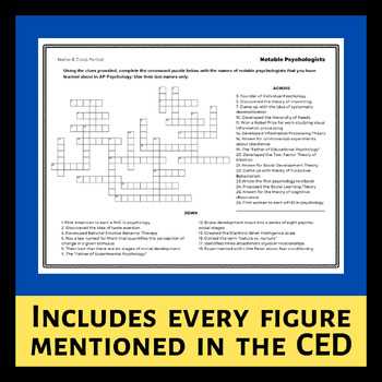 psychology crossword puzzle answers