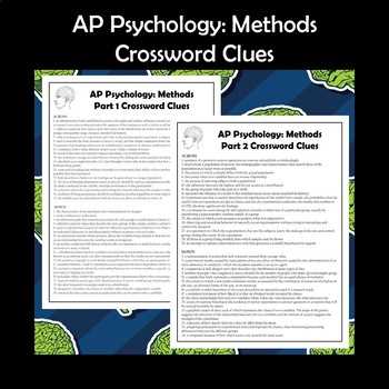 psychology crossword puzzle answers