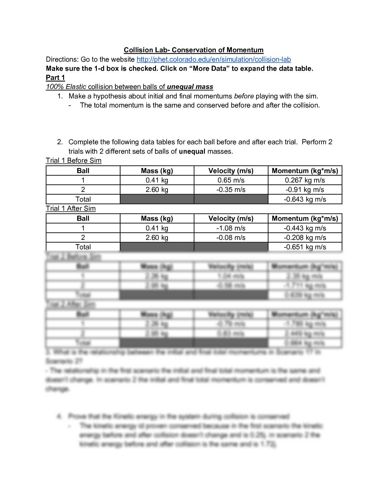 phet collision lab answers