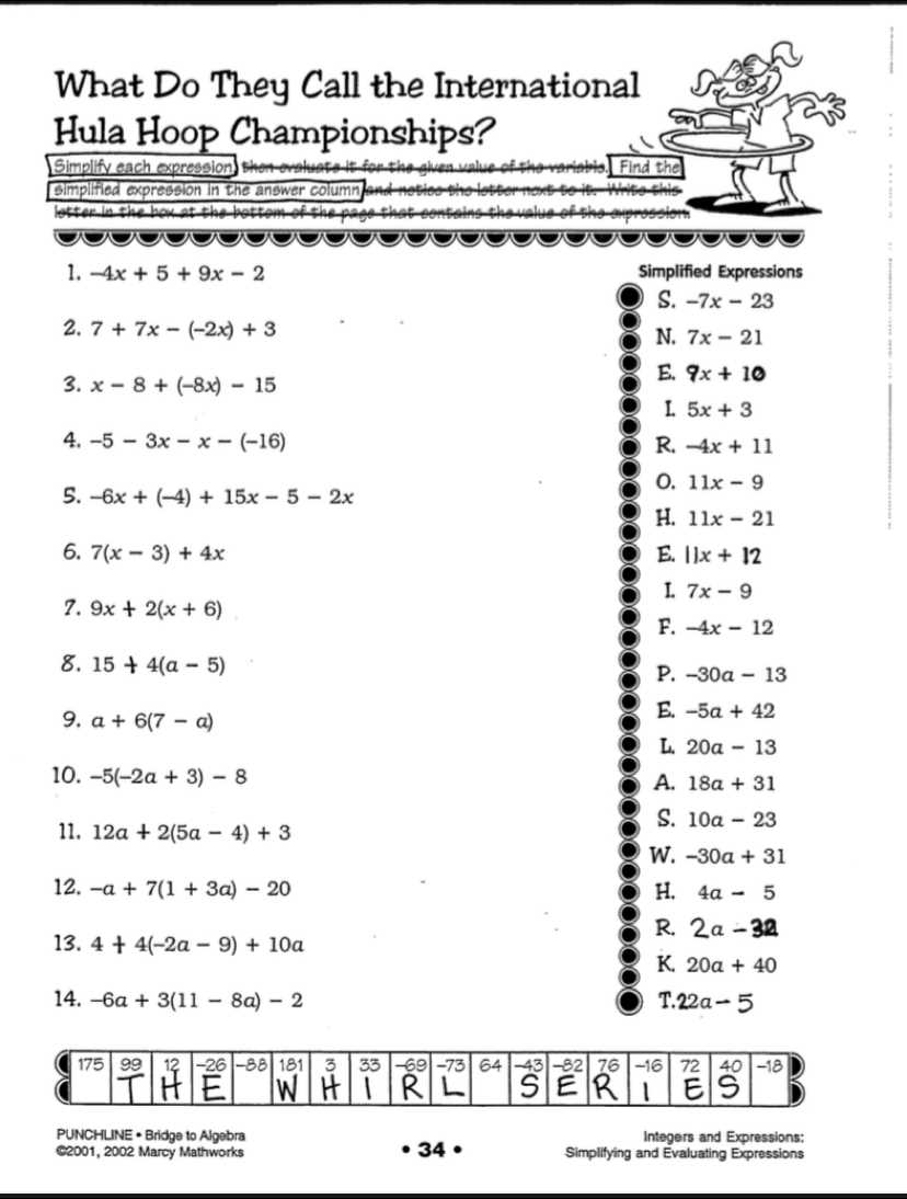 punchline bridge to algebra 2nd edition answer key