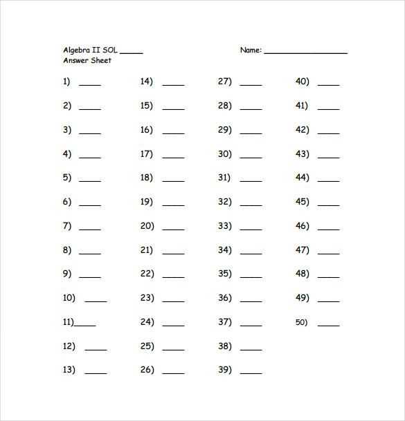 board exam answer sheet sample