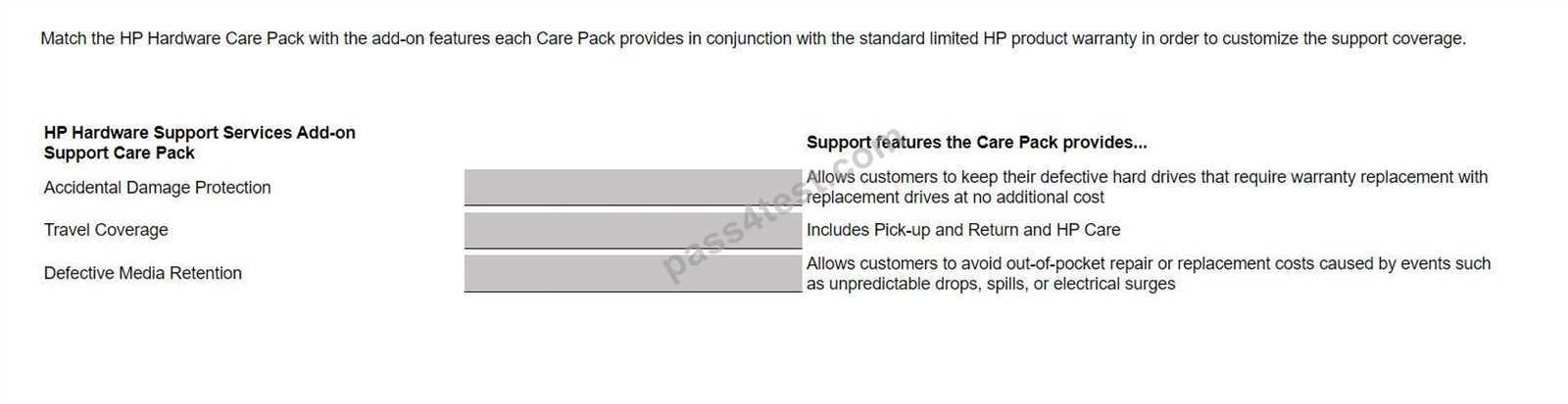 hp certification exam answers