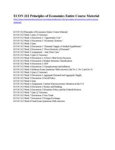 principle of economics exam questions and answers