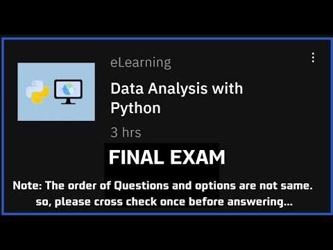 python for data science final exam answers