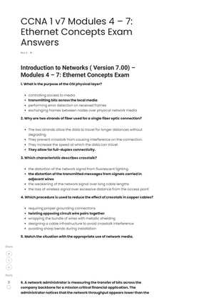 ccna 1 practice final exam answers