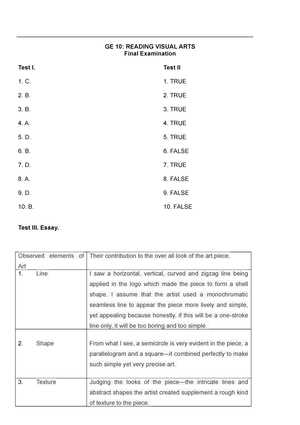 art final exam answers