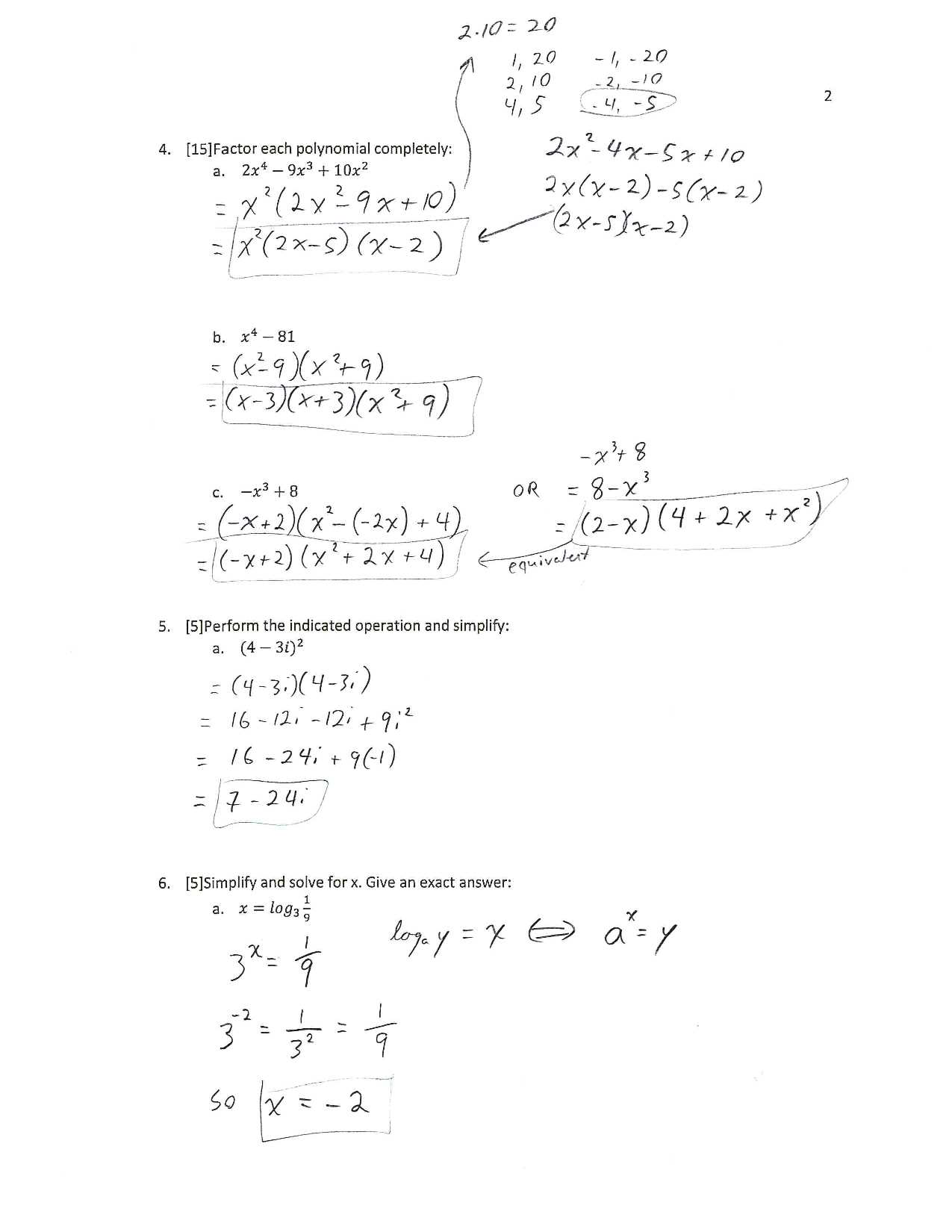 math 3 final exam study guide