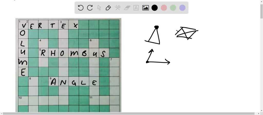 some geometry exam answers crossword clue