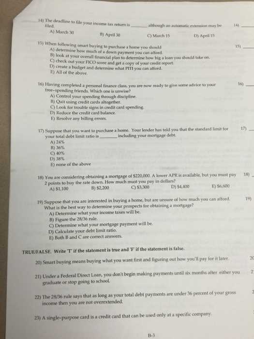 economics and personal finance final exam answers