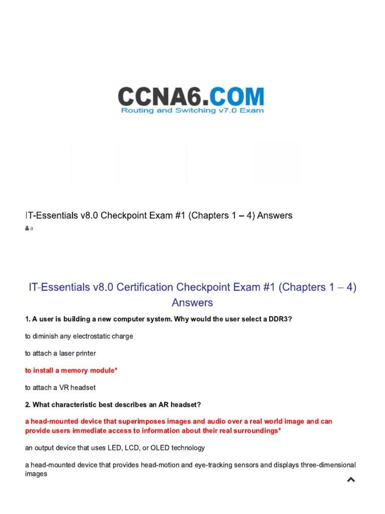 it essentials chapter 4 exam answers