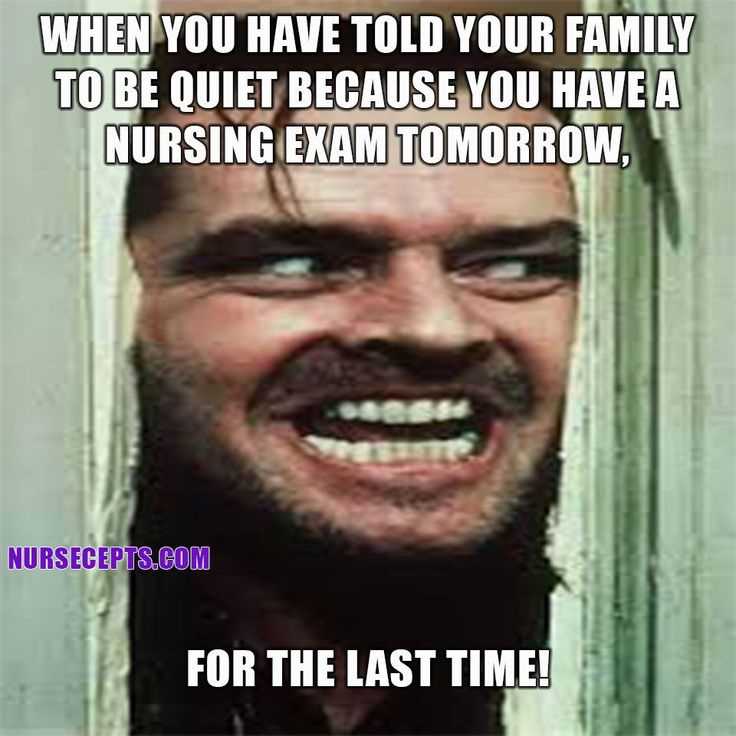 nursing exam meme