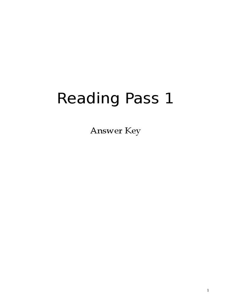 reading kit answer key